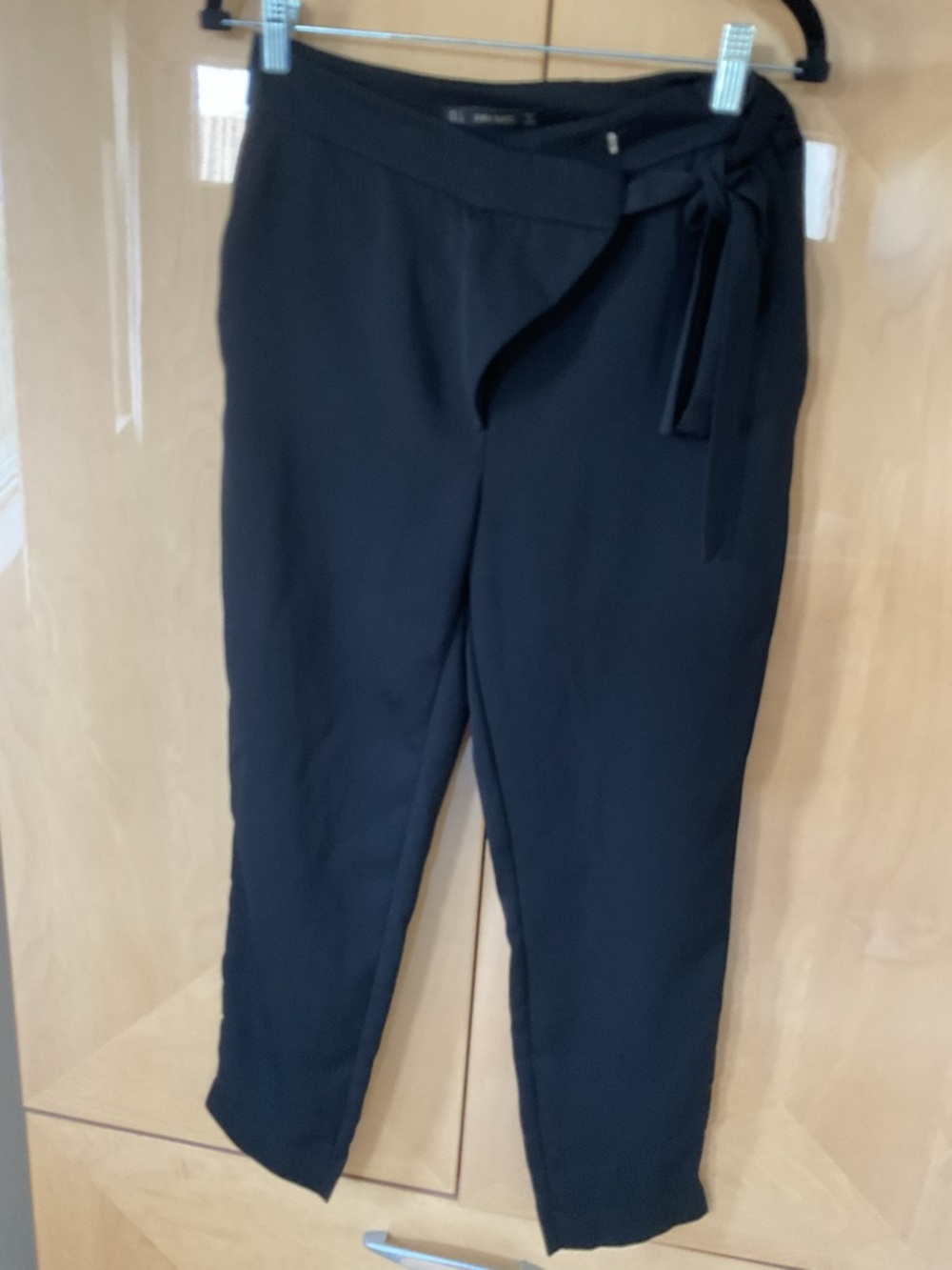 Zara Straight Leg side tie Trousers - Picture 1 of 4